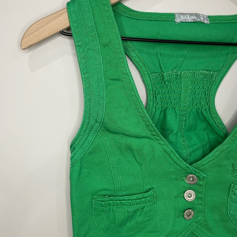 MAX rave cropped racer back vest - Picture 2 of 8